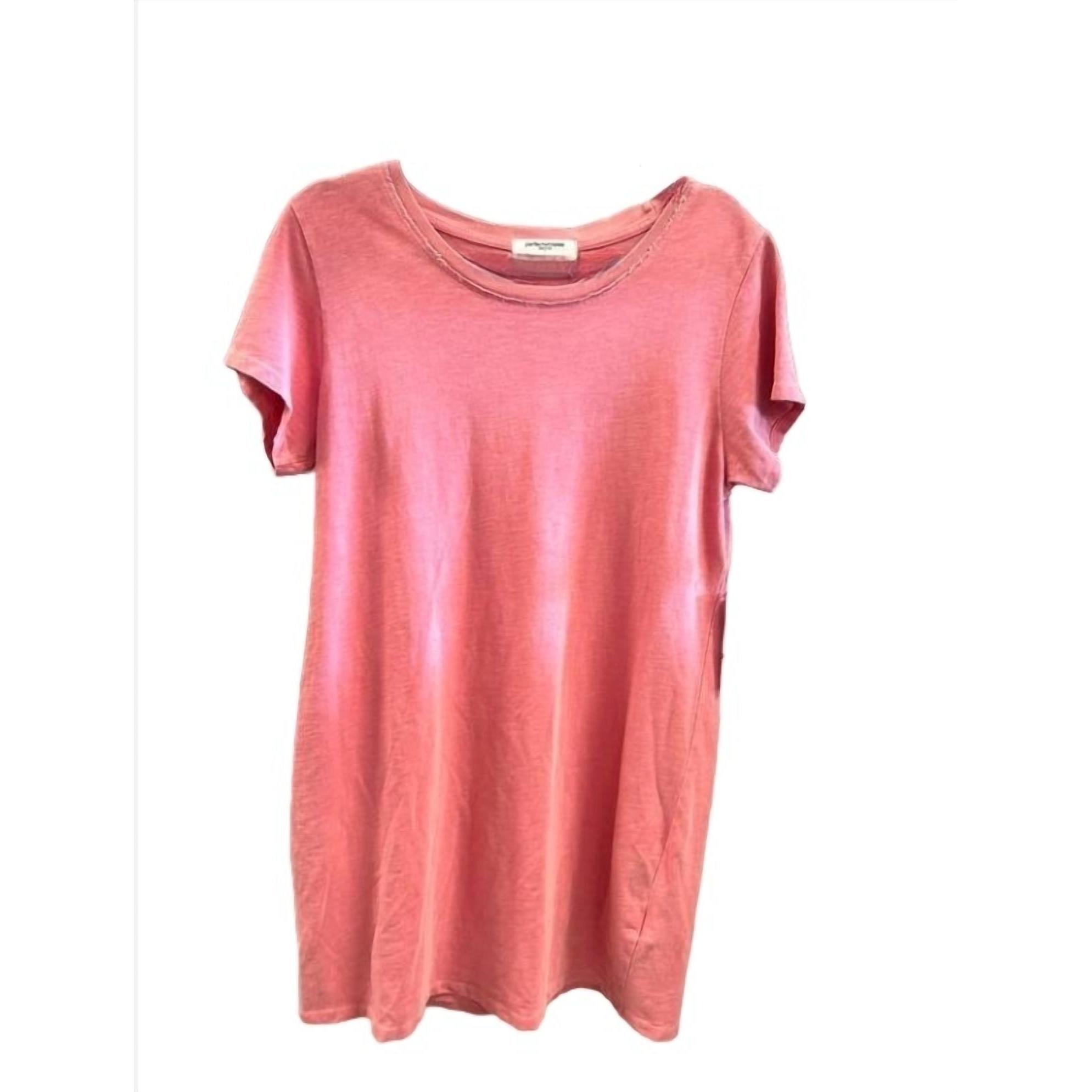 New Perfectwhitetee Joni T-Shirt Dress In Pink Punch